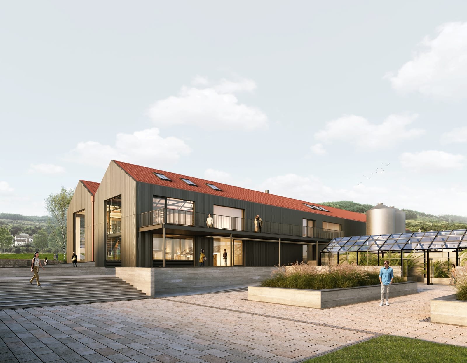 Ardrishaig Distillery Courtyard (Credit: Organic Architects Ltd.)